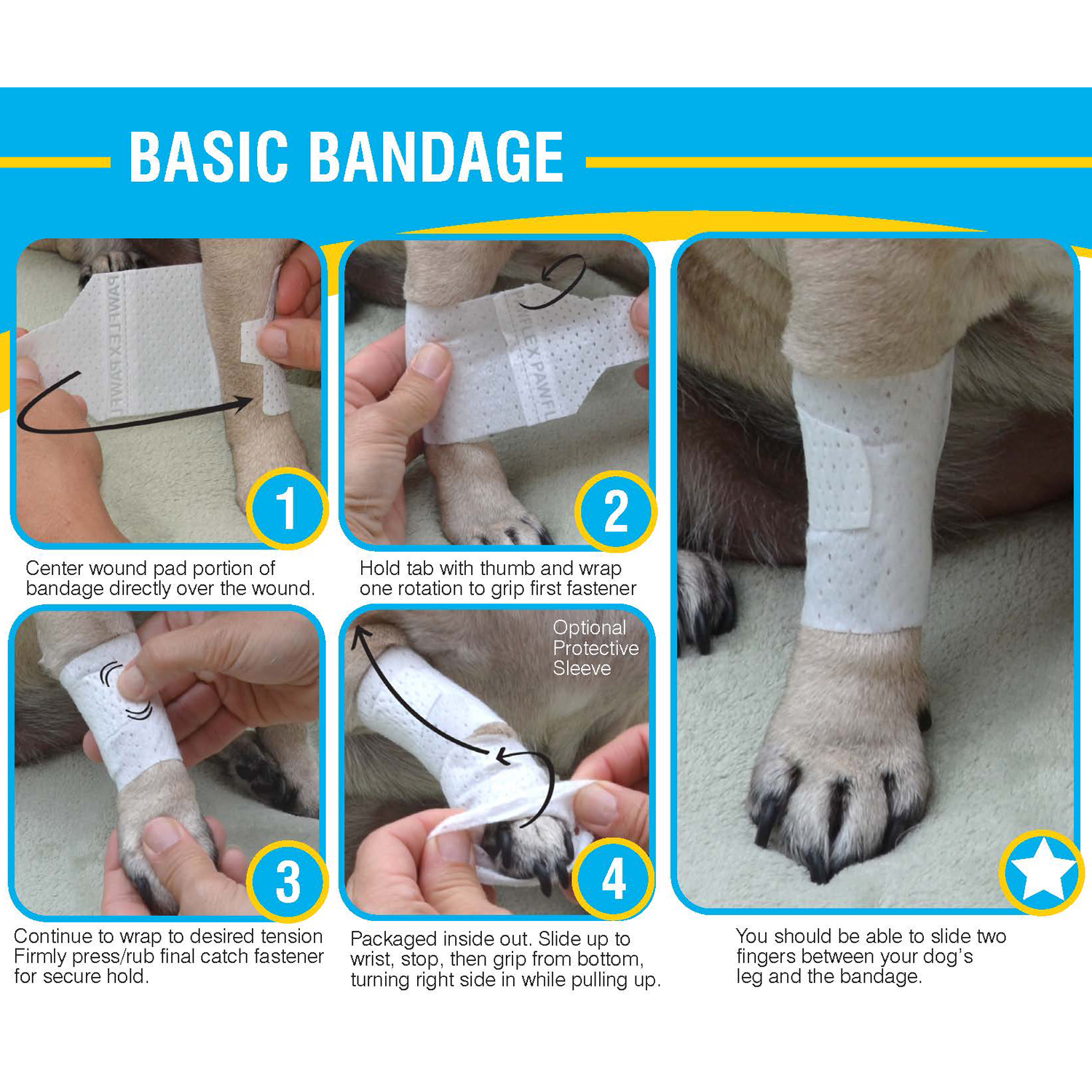 First Response Bandage Leg Kits Pawflex Paw Bandages For Dogs And Pets