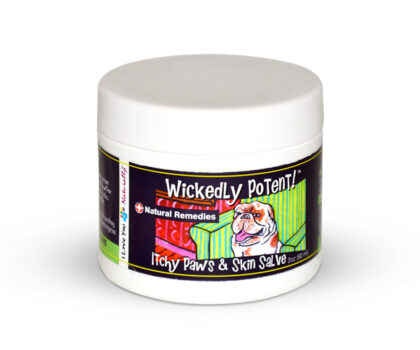 Wickedly Potent, Natural Remedies, Dog & Pet Itchy Paws & Skin Salve, pawflex, pet shop near me, pet supply, paw bandages, pet care